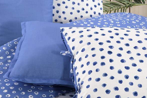 Polka Dot Mavi Nevresim Takımı - Thumbnail