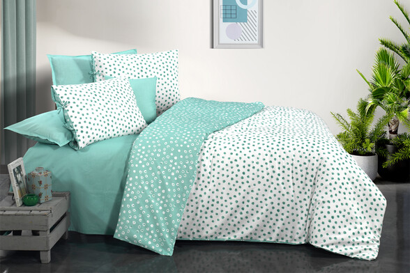 İşbir Home - Polka Dot Yeşil Nevresim Takımı