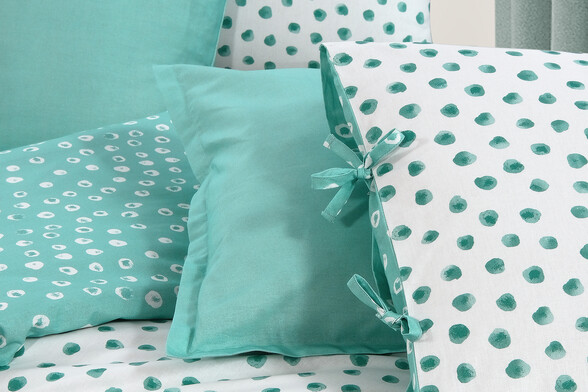 İşbir Home - Polka Dot Yeşil Nevresim Takımı (1)